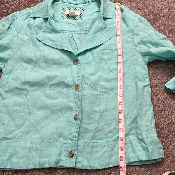 Maeve by Anthropologie Linen 3/4 Sleeve Jacket Size XX-Small - Picture 3 of 7